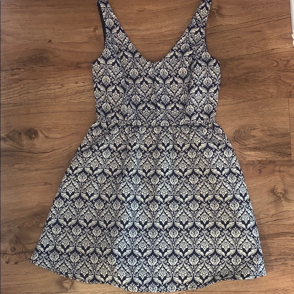 JUN & IVY Navy Sleeveless A-Line Dress